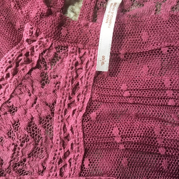 Free People, romance lace top, rich rutabaga color - Picture 3 of 3